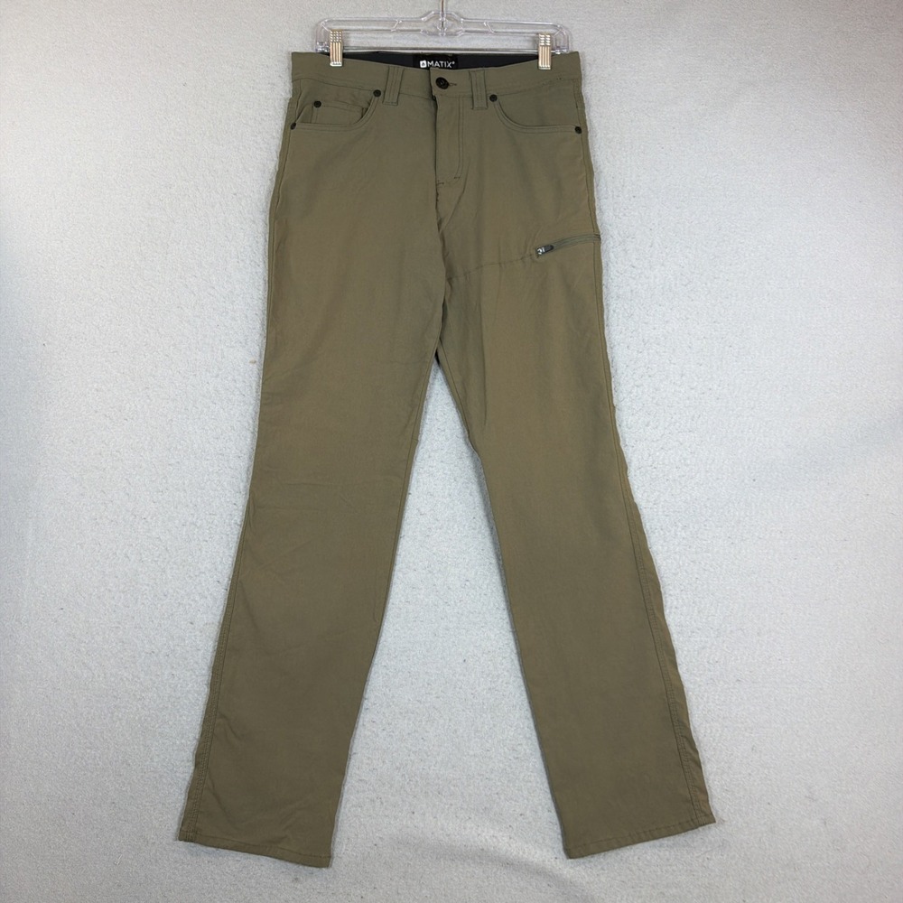 Matix Men Green 30 Performance Cargo Pants Lightweight Utility Casual Streetwear